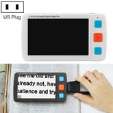5.0 inch Portable HD Electronic Vision Aid Low Vision Magnifying Glass Reader, US Plug, US Plug White, US Plug Black